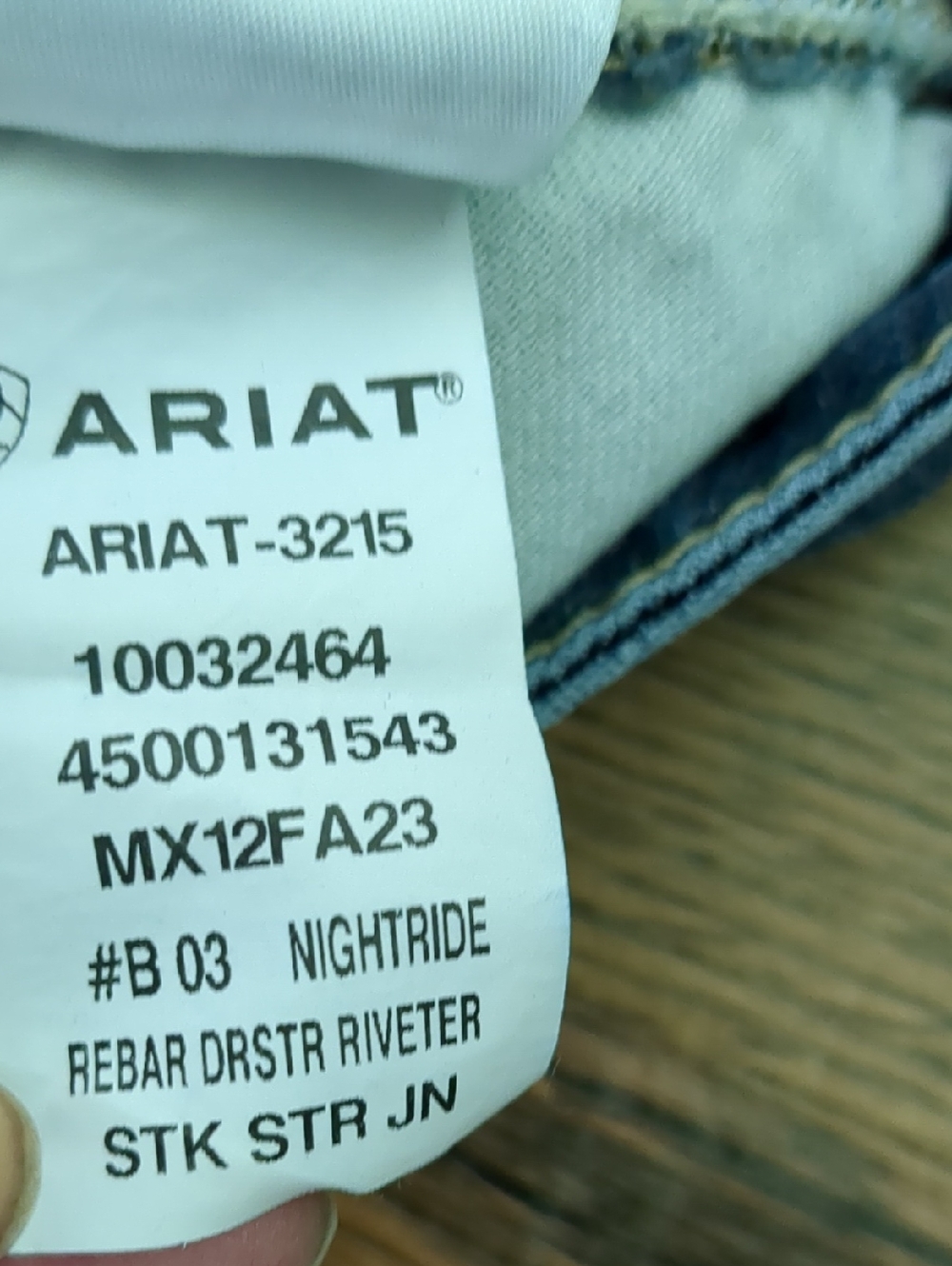 ARIAT Mid Rise Straight Women's Blue Carpenter Jeans, Size 28S, 28 Short - Picture 8 of 8